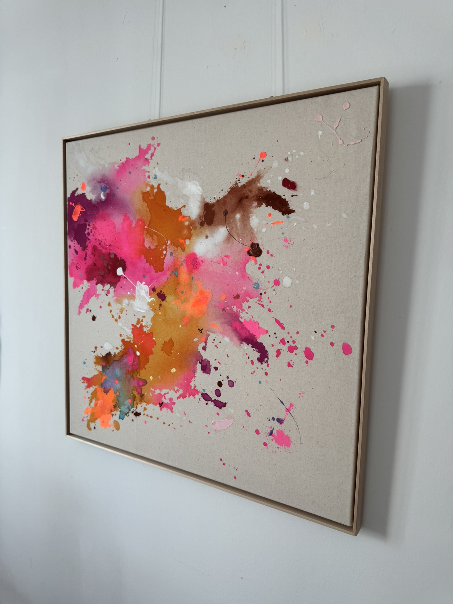 Neonrauschen - Signal, 2026, Acryl auf roher Baumwollleinwand, Ansicht 2